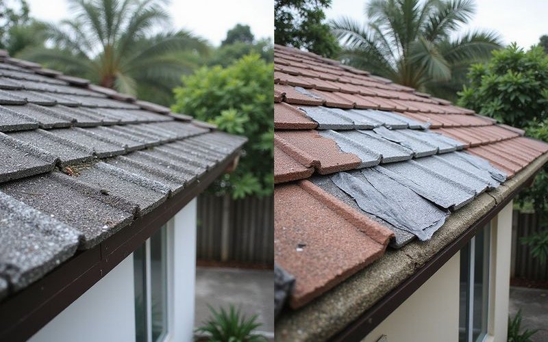 Comparison showing difference between temporary patch work and our permanent repair methodology