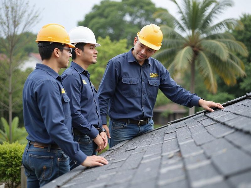Roofing Man team at work